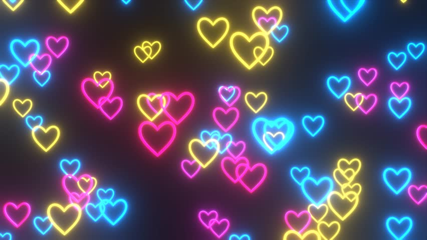 Many heart-shaped particles flying up. Valentine's Day. Pink hearts. Blue hearts. Yellow hearts. Black background. Title back
Slowly rising
Background video. Background material
Loop material. Seamles