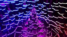 A neon futuristic tower of hexagons. Looped animation - Powered by Shutterstock - Get 15% off with code: PIKWIZARD15