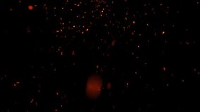 Glowing red hot sparks and embers swirling downwards in the night air. Looping HD fire background animation.  - Powered by Shutterstock - Get 15% off with code: PIKWIZARD15