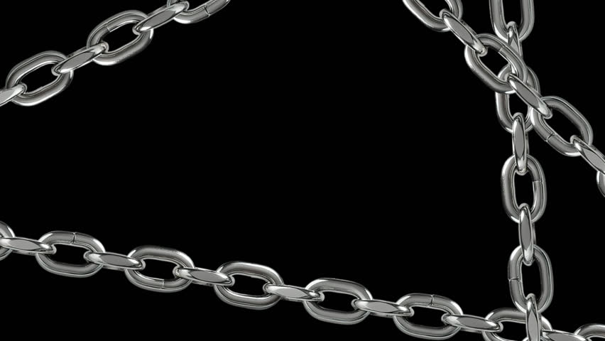 looping chain animation video, metal chain