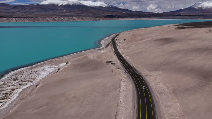 Stunning aerial footage of Laguna Verde South America