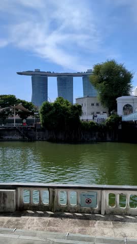 Singapore river cruise with marina by sand view