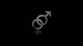Animation neon male and female gender symbol.Glowing neon Gender icon isolated on black background.	 - Powered by Shutterstock - Get 15% off with code: PIKWIZARD15