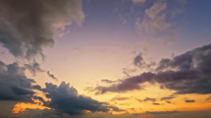 fast sky timelapse with late evening clouds after sundown