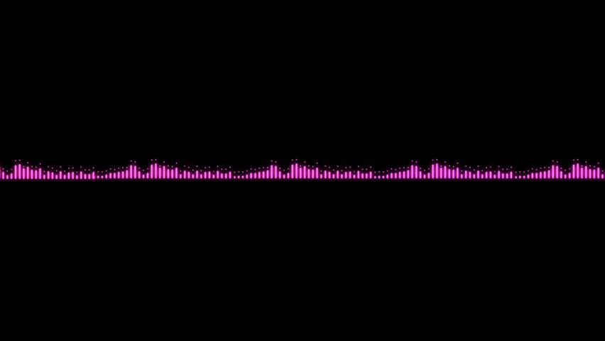 pink music bar animation on black screen	