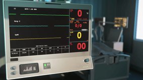 ECG Computer Equipment Shows Heart Of Patient In Critical Health Emergency. Medical Computer Device Warns Doctor Of Patient Heart Rate Emergency. Heart Rate Monitor Computer Tech. Emergency Treatment - Powered by Shutterstock - Get 15% off with code: PIKWIZARD15