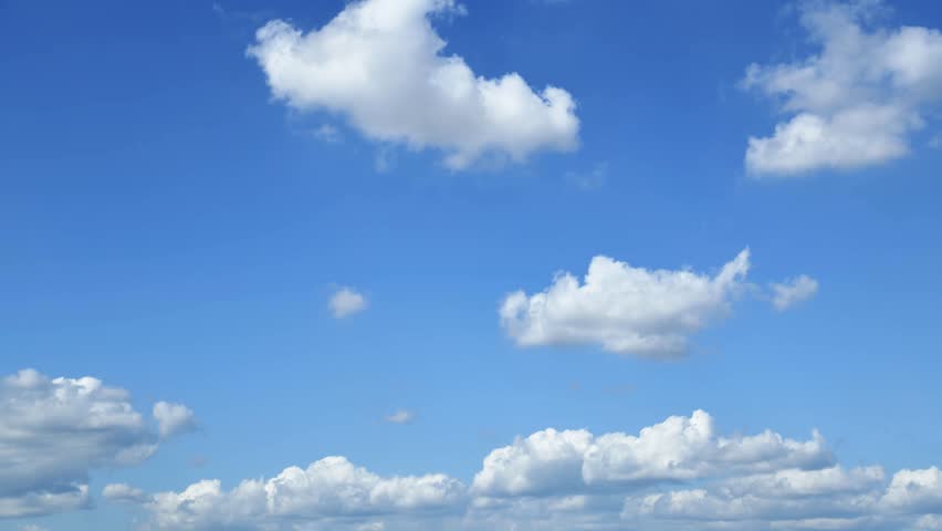 Time lapse of  bue sky with some clouds