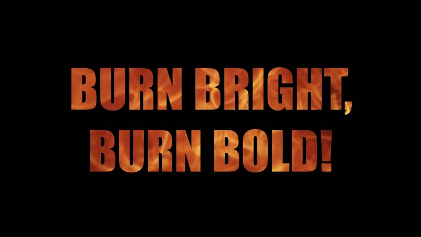 Burn bright, burn Bold! Fire Animation with Burning Text Effect on Black Background