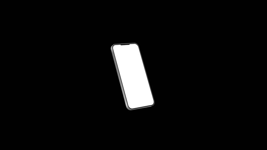 smartphone animation, smartphone mockup, smartphone icon  with alpha channel, 3D