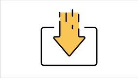 Receive money mobile banking apps icon motion black, yellow, white color.  - Powered by Shutterstock - Get 15% off with code: PIKWIZARD15