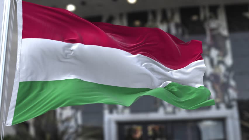 Hungary Wavy Flag in the Wind Waving Official Flag 4K