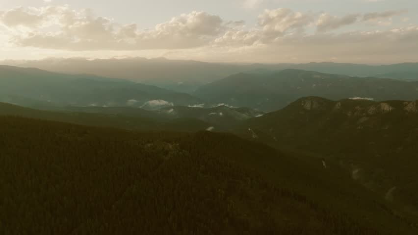 Skyline View of The Rocky Mountains in The Morning at Dawn