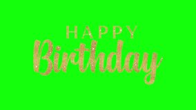 "Happy Birthday" golden text font with light on transparent background. Luminous and shimmering haze inside the letters of the text Happy Birthday. - Powered by Shutterstock - Get 15% off with code: PIKWIZARD15