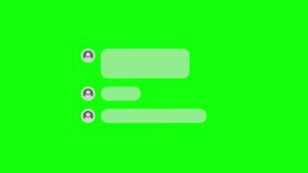 White blank Chat Message Animation on transparent Background 4k animation. WhatsApp blank chat icon. - Powered by Shutterstock - Get 15% off with code: PIKWIZARD15