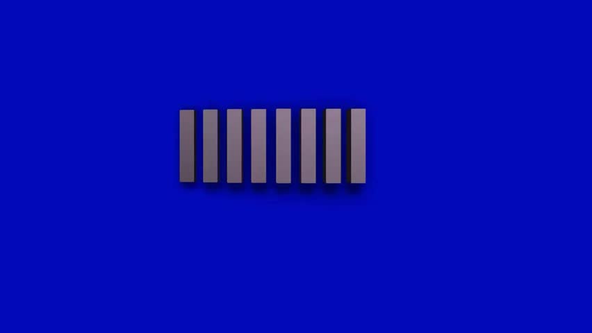 Blue bakcground with vercital bars animation