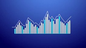 Business animated bar chart with dark blue background, animated bar graph type infographics suitable for company statistical reports, financial conditions, and market profits - Powered by Shutterstock - Get 15% off with code: PIKWIZARD15