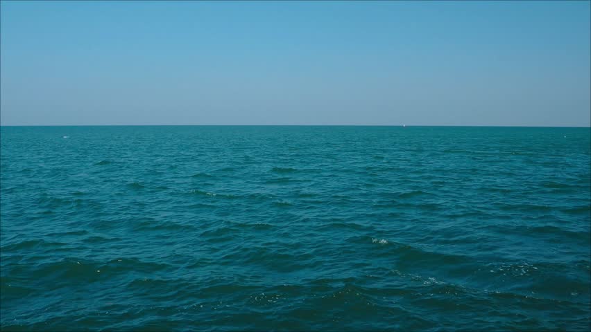 Landscape VDO beautiful summer panorama horizon look view shore open sea beach cloud clean and blue sky background calm nature ocean wave water nobody travel at thailand chonburi sun day time