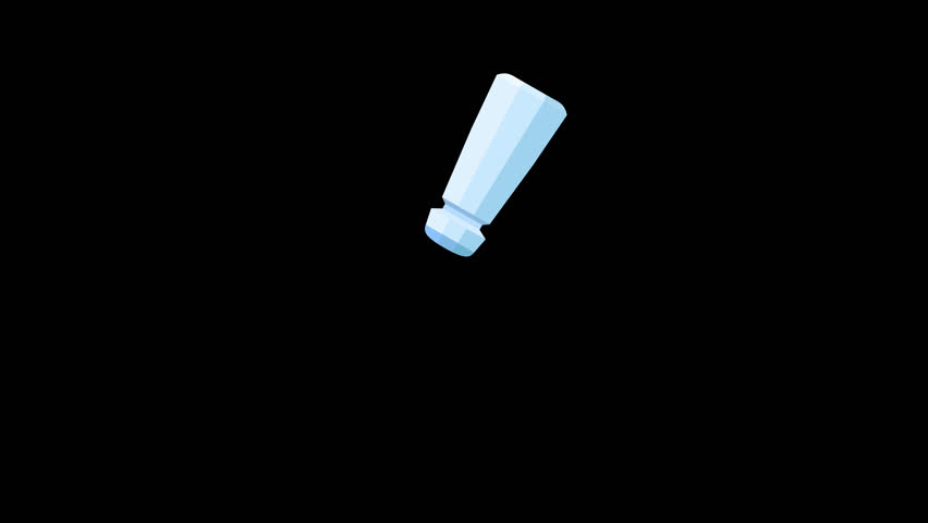Salt shaker animation on transparent