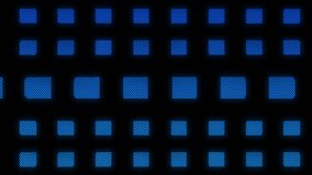 Blue squares lamps wall of lights Abstract LED Dotted Pattern Animation with Vibrant Neon Colors, Seamless Motion Design for Backgrounds, VJ Loops,  Backdrop stage blacklights tunnel spectrum lights - Powered by Shutterstock - Get 15% off with code: PIKWIZARD15