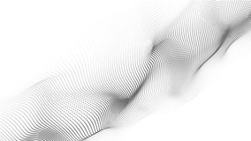 A wave of moving particles. Abstract 3d illustration on a white background. Seamless loop. - Powered by Shutterstock - Get 15% off with code: PIKWIZARD15