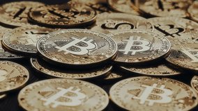 A unique Bitcoin coin collection symbolizing the rise of digital currency and its economic importance. 3D Illustration - Powered by Shutterstock - Get 15% off with code: PIKWIZARD15