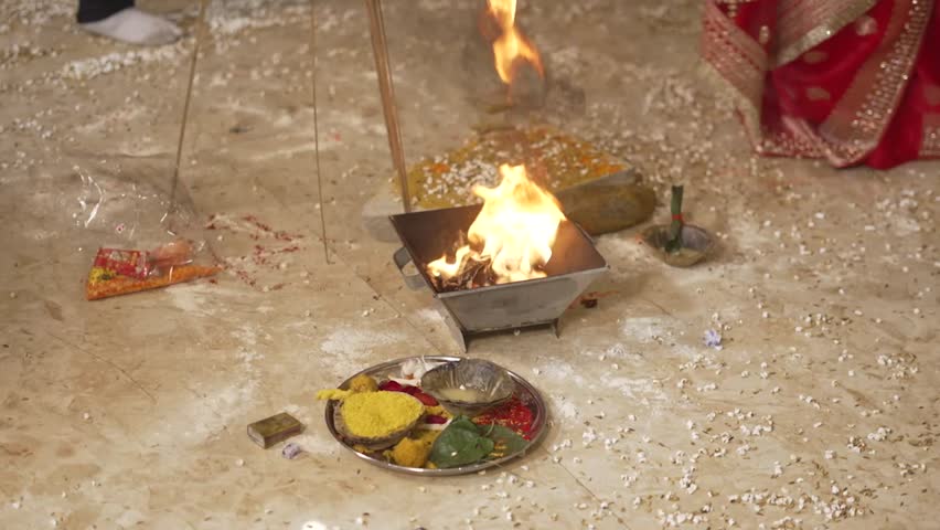 Hindu wedding rituals. Indian wedding ceremony at mandap