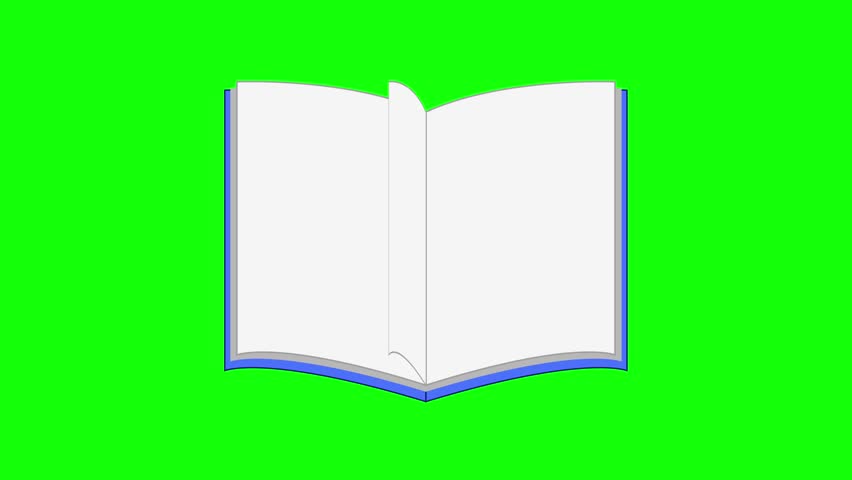 looping animation of a blue book flipping pages against a green background. Perfect for education, learning content, and promotional material. Ideal for educators, content creators, and publishers.