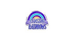 A flat animated sticker of chasing rainbows typography - Powered by Shutterstock - Get 15% off with code: PIKWIZARD15