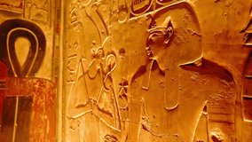 Interior view of the famous Seti the first tomb that is decorated with gods figures and hieroglyphs in the valley of Kings in Luxor in Egypt - Powered by Shutterstock - Get 15% off with code: PIKWIZARD15