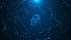 Cyber security digital computer protection padlock hologram symbol background. Network, cyber technology computer abstract Connection. Safety cyber space. Computer security protection internet safety - Powered by Shutterstock - Get 15% off with code: PIKWIZARD15