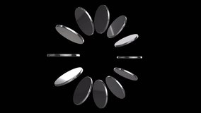 Abstract spinning and rotating silver coins in 3D space, concepts, ideas, 4k, transparent background with alpha channel, seamless loopable element - Powered by Shutterstock - Get 15% off with code: PIKWIZARD15