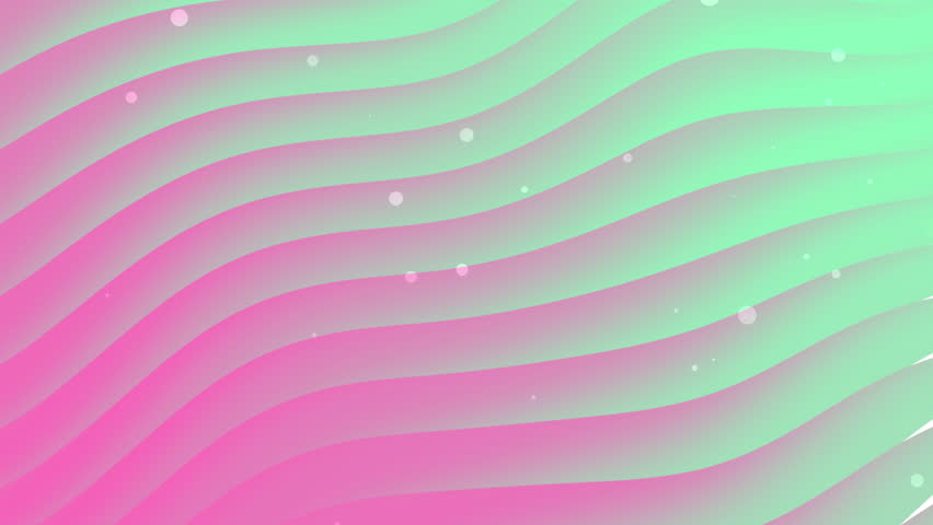 Pink and mint wavy stripes with white circles. Suitable for trendy designs, invitations, backgrounds, and fashion projects. Perfect for youthful, colorful visuals.