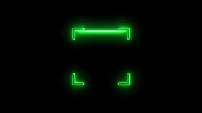 Glowing green colour neon QR Code Scanning Animation icon. Blue QR Code Scan Effect in Seamless Loop. Vector illustration. 4K Video motion graphic animation. - Powered by Shutterstock - Get 15% off with code: PIKWIZARD15