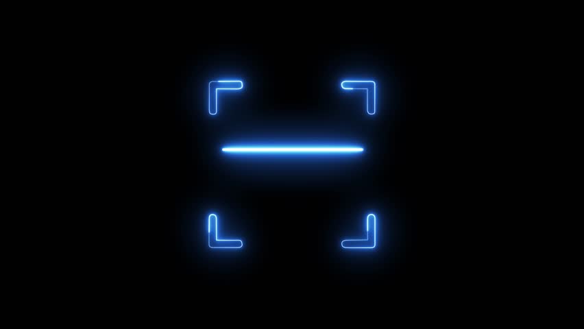 Glowing blue colour neon QR Code Scanning Animation icon. Blue QR Code Scan Effect in Seamless Loop. Vector illustration. 4K Video motion graphic animation. - Powered by Shutterstock - Get 15% off with code: PIKWIZARD15