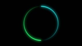 Glowing neon ellipse frame animation, recycling animation on black background. - Powered by Shutterstock - Get 15% off with code: PIKWIZARD15