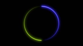 Glowing neon ellipse frame animation, recycling animation on black background. - Powered by Shutterstock - Get 15% off with code: PIKWIZARD15