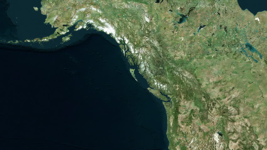 Graham Island - Canada close-up - satellite. Preview.