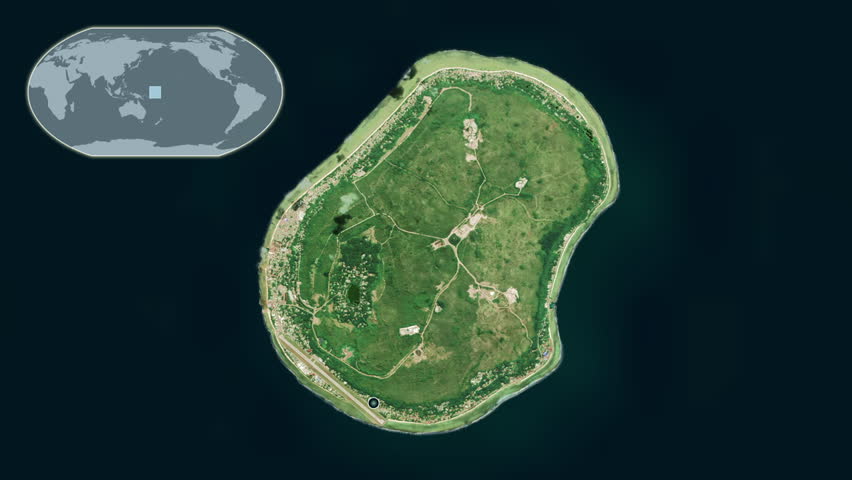Nauru close-up - satellite. Preview.