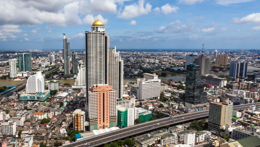 City Skyline time lapse - Bangkok