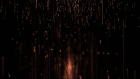 A cascade of golden light particles creates a shimmering, elegant effect against a dark background - Powered by Shutterstock - Get 15% off with code: PIKWIZARD15