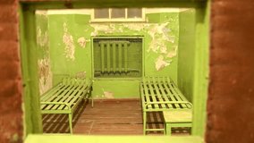 Vilnius, Lithuania - 30th november, 2024: kgb underground prison cells with bunk beds. The Museum of Occupations and Freedom Fights in Vilnius. Soviet occupation of Lithuania - Powered by Shutterstock - Get 15% off with code: PIKWIZARD15