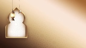 A seamless animated loop background featuring a golden mosque arch design, a glowing lantern, and a hanging star. The soft gradient and intricate patterns evoke a festive and serene Ramadan ambiance.
 - Powered by Shutterstock - Get 15% off with code: PIKWIZARD15