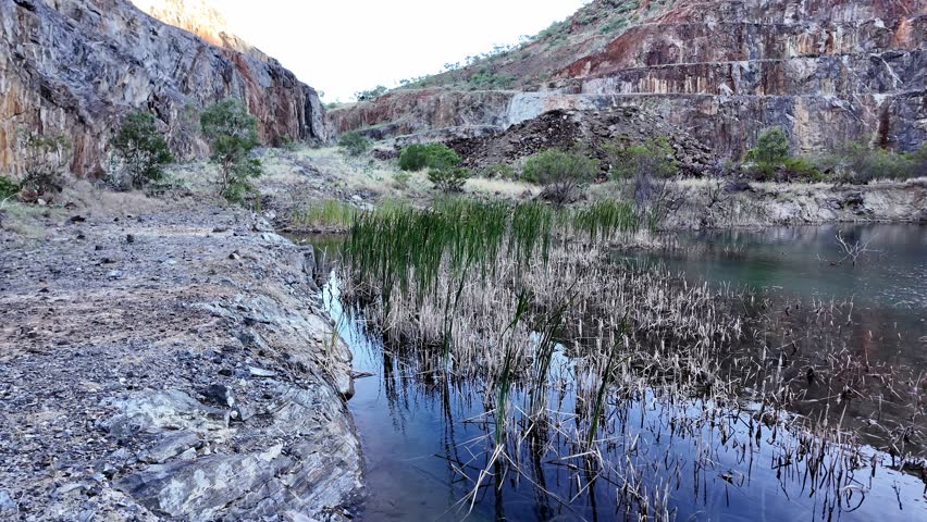 The Mary Kathleen Uranium Mine. The Mary Kathleen open-cut uranium mine, which operated between 1956 and 1963 and again between 1975 and 1982. It produced millions of tonnes of uranium ore, one of Aus
