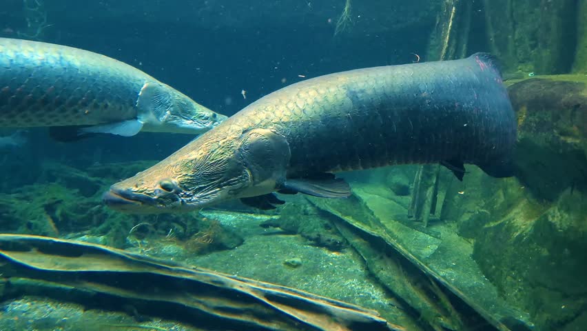 Arapaima or pirarucu, its scientific name is Arapaima gigas