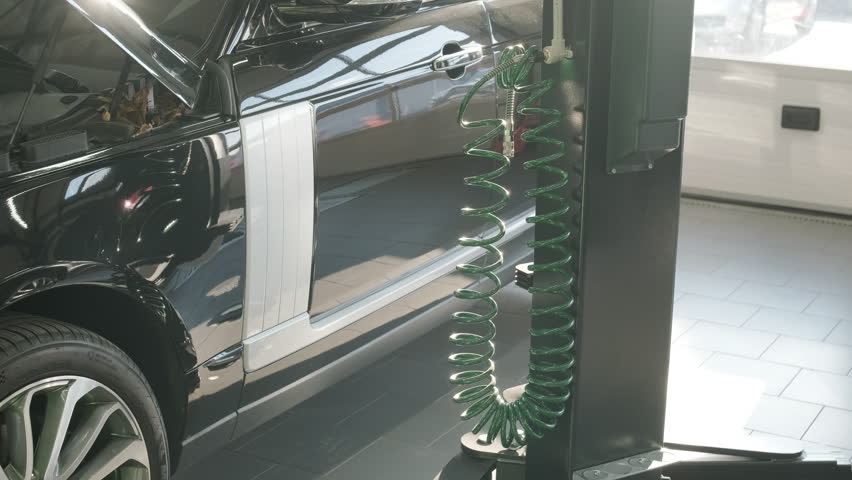 Cars Undergoing Maintenance in Auto Repair Shop