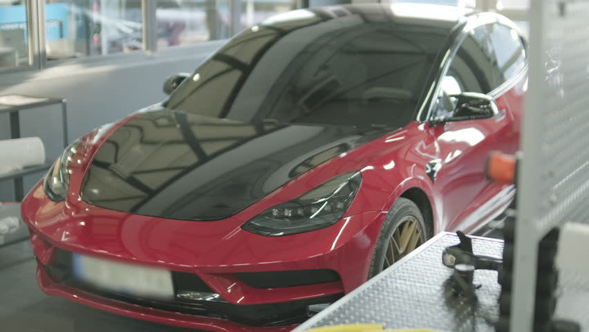 Cars Undergoing Maintenance in Auto Repair Shop