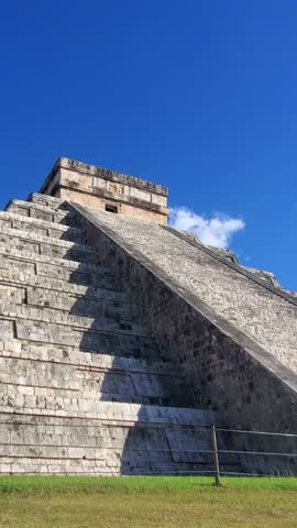 Chichen Itza, one of the largest Maya cities, a large pre-Columbian city built by the Maya people. The archaeological site is located in Yucatan State, Mexico.