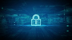 Futuristic digital background with a glowing lock icon, representing data security, encryption, and secure online systems for cybersecurity and technology concepts. Big data protection concept - Powered by Shutterstock - Get 15% off with code: PIKWIZARD15