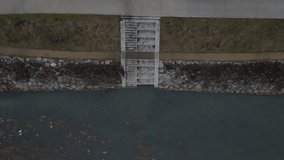 newly created natural embankment by river. benches, terraces, relaxed staircase serve people as well as fishing and relaxation. strengthening banks against water erosion by large stones on dry lined - Powered by Shutterstock - Get 15% off with code: PIKWIZARD15