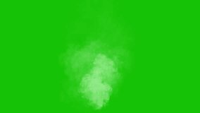 High-angle view of Isolated Wispy Smoke with some turbulences and upward slow move on uniform green background - Powered by Shutterstock - Get 15% off with code: PIKWIZARD15